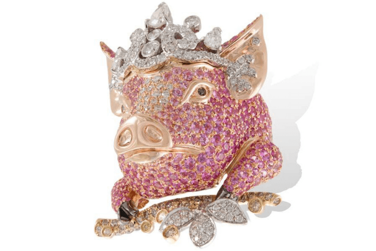 Lydia Courteille Pig Jewelry