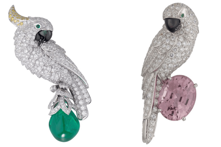 26.Cartier high jewelry Fauna Flora PLatinum emerald motherofpearldiamonds