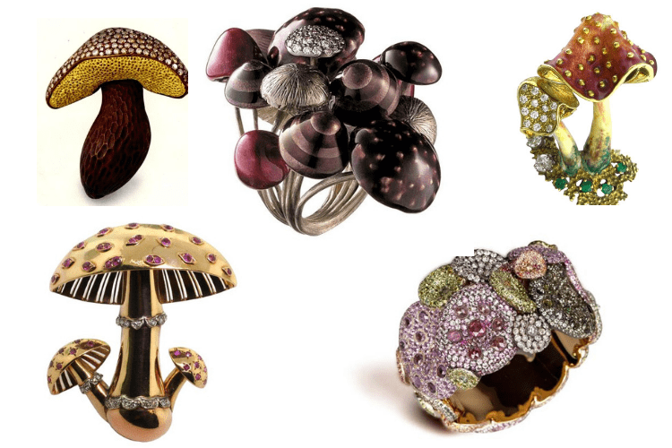 Vegetable Jewellery Mushrooms MauboussinH.SternHemmerle Andre Marcha
