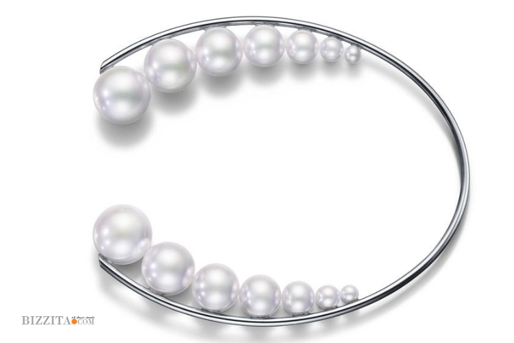 Pearl Jewelry earringsMelanie georgacopoulos mg tasaki shell bangle in palladium fresh water pearls 12