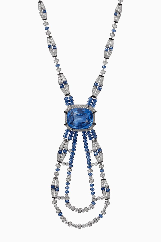 cartier necklace blue