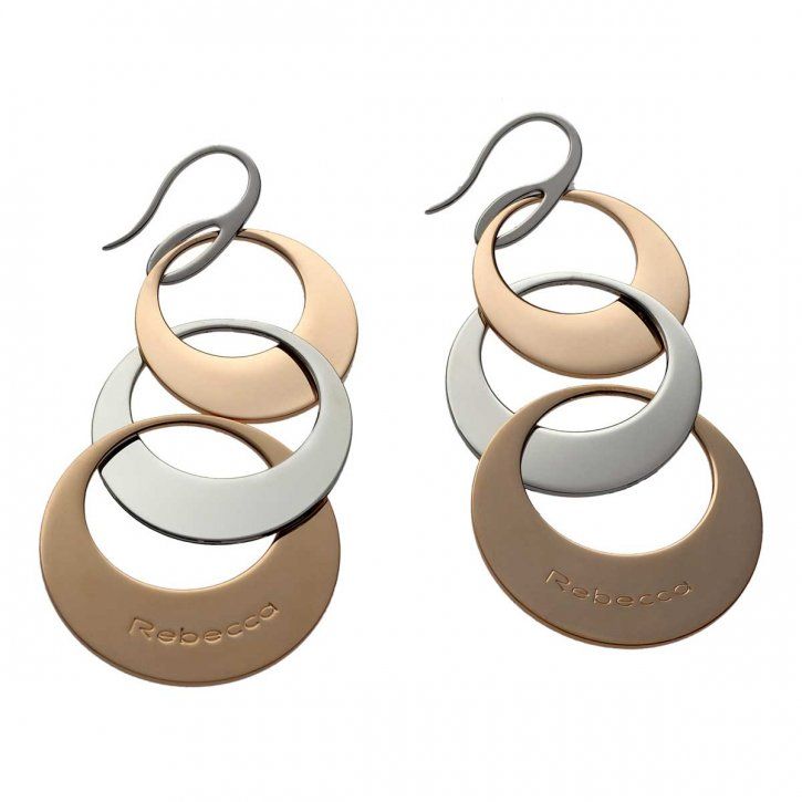 Earrings rebecca Steel bronze Bizzita